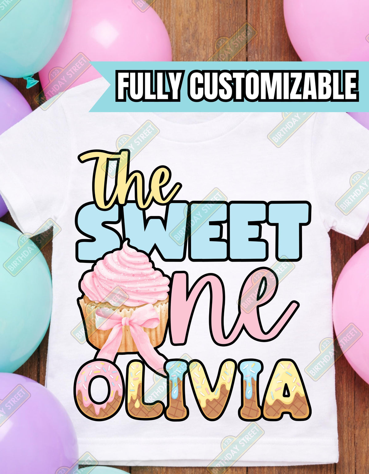 The Sweet One Custom First Birthday Tee and Onesie - Cupcake Shirt - Donut Shirt - Berry Shirt - 1st Birthday Shirt - Custom Name Shirt