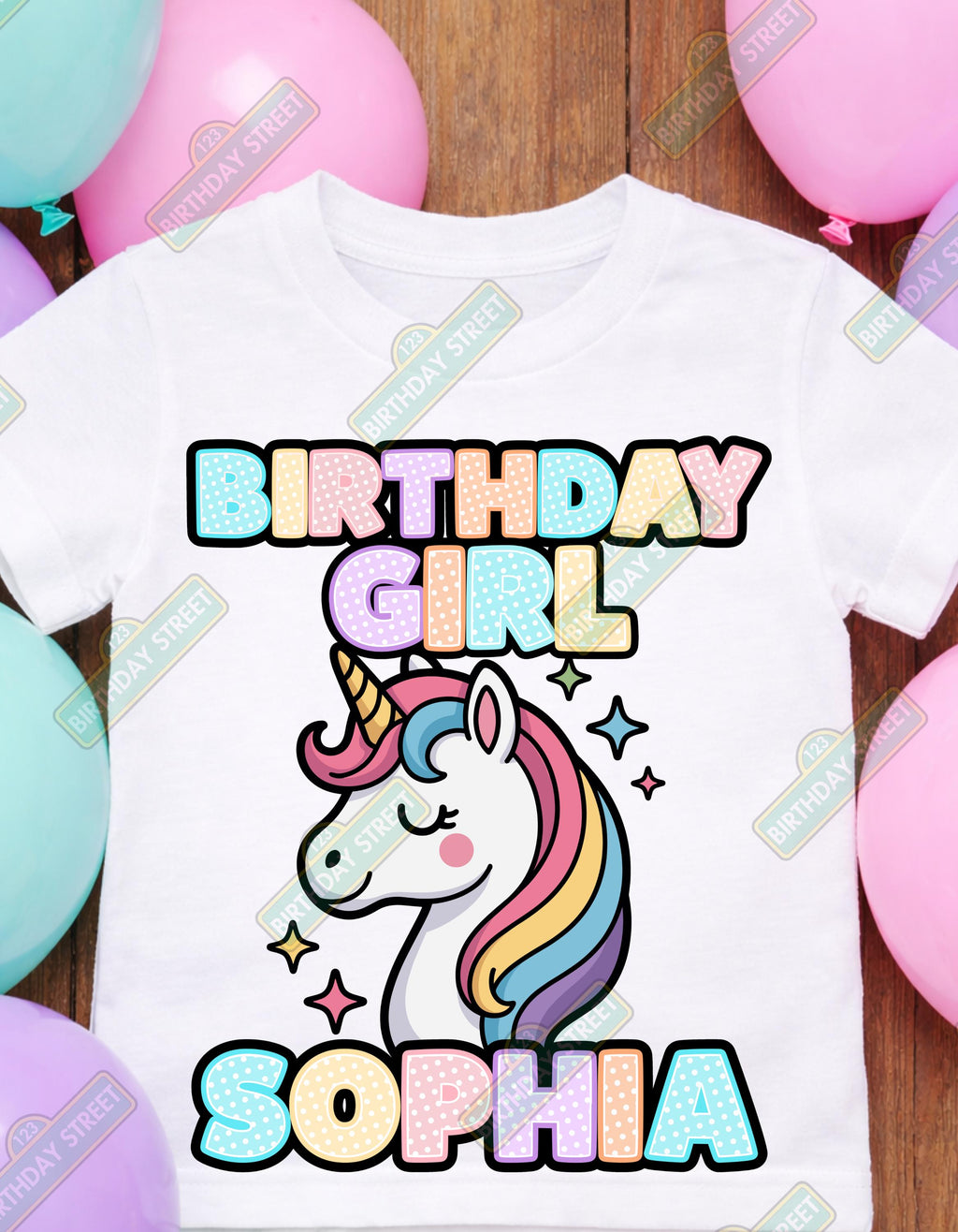 Custom Unicorn Birthday Tee - Custom Unicorn Shirt - Custom Rainbow Shirt - Custom Name & Age Shirt - Girl Birthday - Magical Birthday