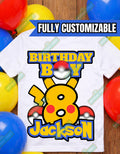 Custom Pocket Monster Birthday Tee - Custom Name & Age Birthday Shirt - Video Game Birthday Shirt - Card Game Birthday Shirt