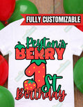 Berry First Birthday Tee or Onesie - 1st Birthday Shirt - Fruit Birthday Shirt - Strawberry Birthday Shirt - Custom Name Shirt
