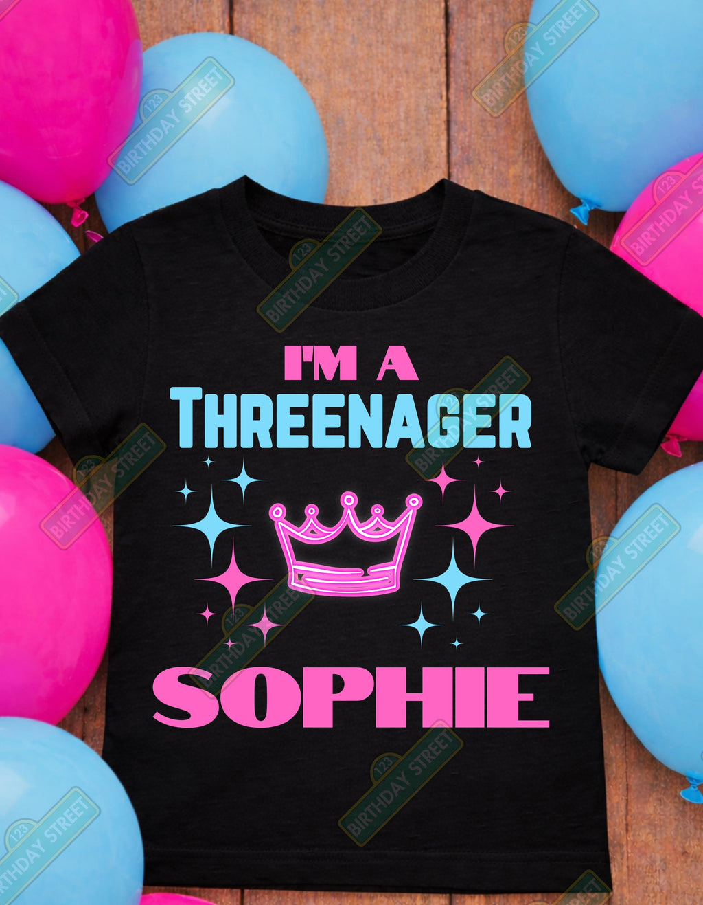 Threenager Birthday Shirt – 3rd Birthday Shirt – Funny Three Year Old Birthday Tee – Custom Name Age Kids Birthday Shirt