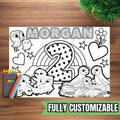 Custom Puffin Birthday Coloring Page
