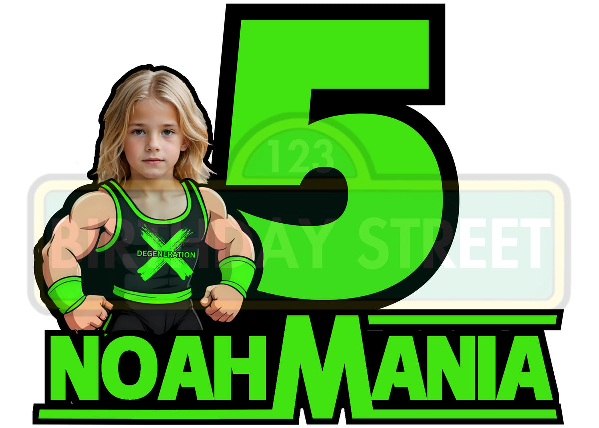 Custom Wrestling Cake Topper – Personalized Name & Age – Wrestling Birthday Party Decoration – Printable Digital Cake Topper