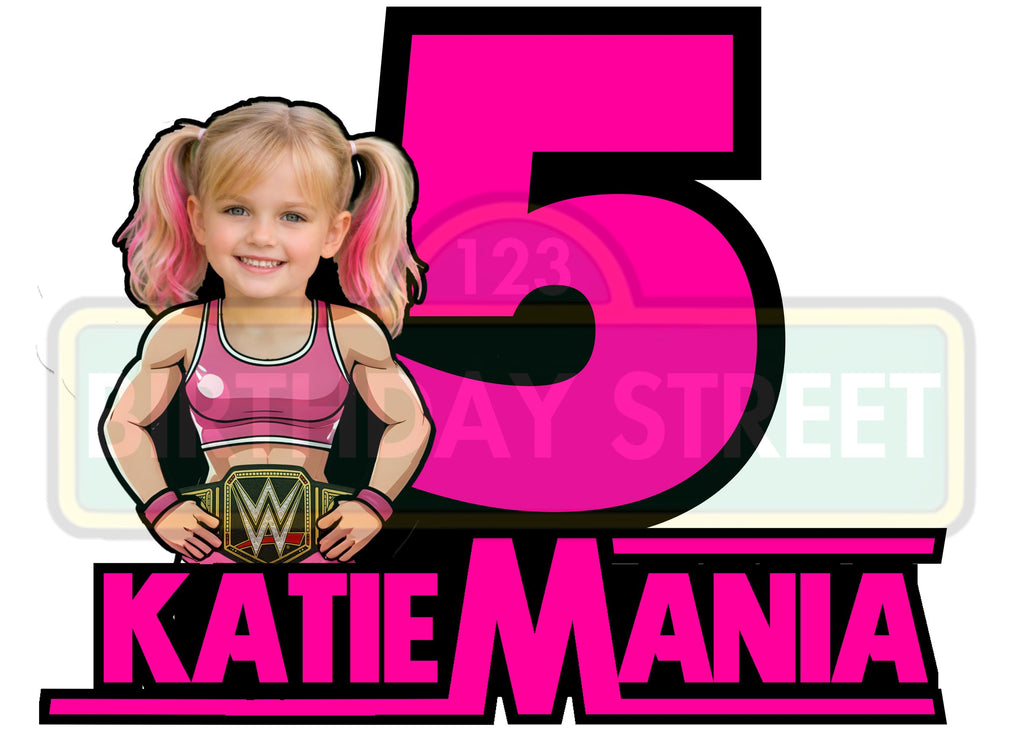Custom Wrestling Cake Topper – Personalized Name & Age – Wrestling Birthday Party Decoration – Printable Digital Cake Topper