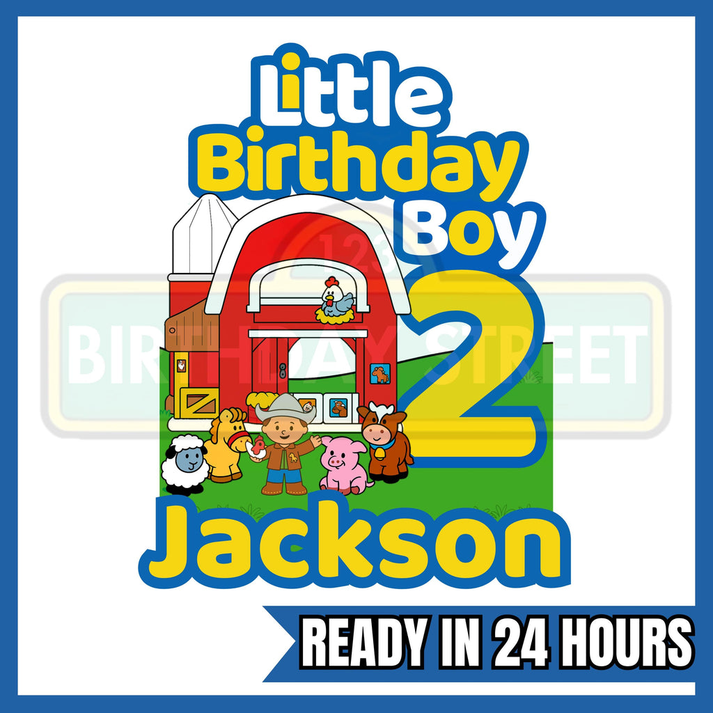 Little Birthday Boy or Girl Custom Digital File PNG - Vintage Toy Digital File - Custom Name & Age File - Digital File