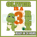 3 REX Custom Birthday Digital File PNG - Dino File - 3rd Birthday Digital Shirt File - Custom Name File - Dinosaur File - Digital File