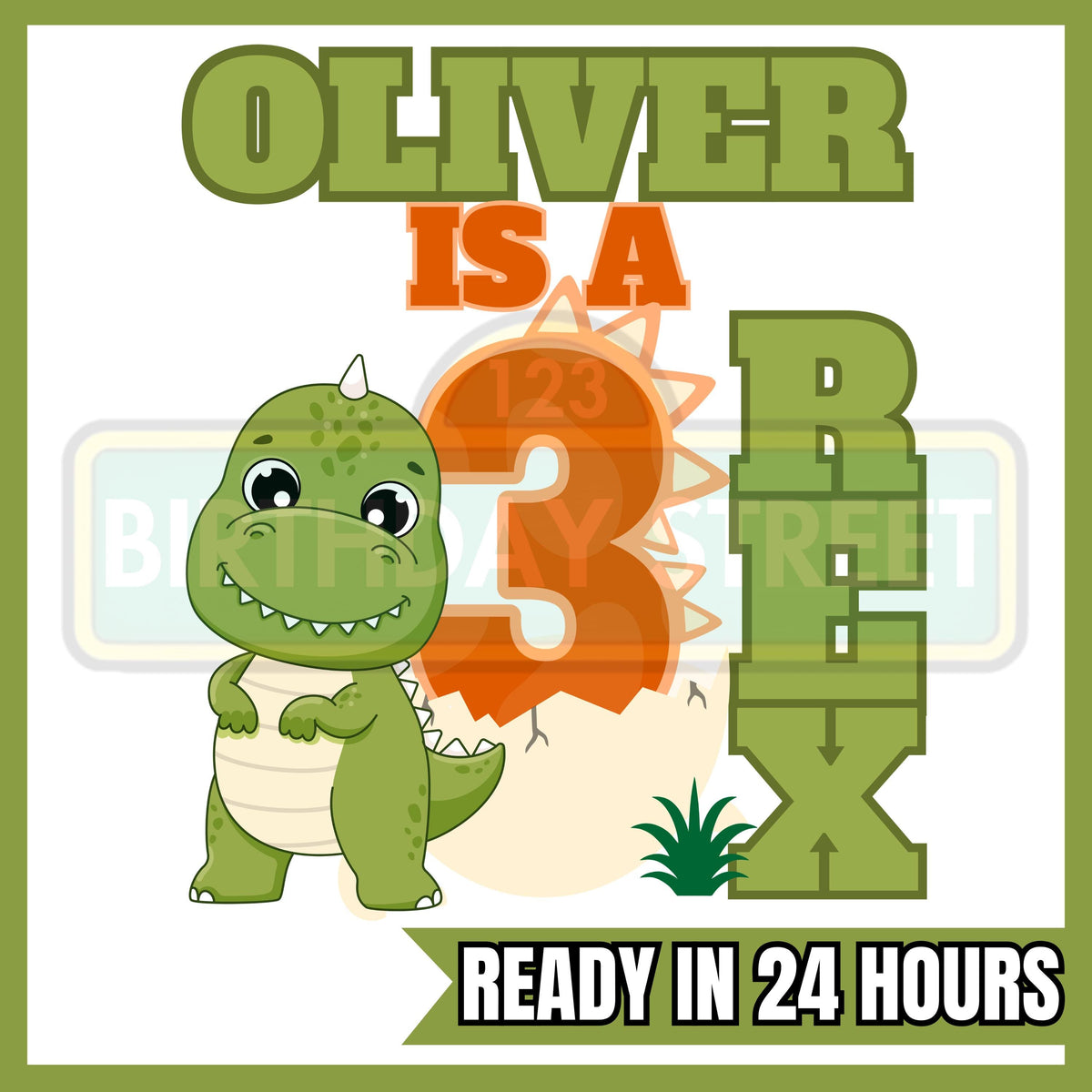 3 REX Custom Birthday Digital File PNG - Dino File - 3rd Birthday Digital Shirt File - Custom Name File - Dinosaur File - Digital File