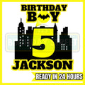 Custom Superhero Birthday Tee PNG File - Custom Superhero Shirt File - Custom Name and Age File - Digital