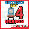 Custom Train Named Thomas Birthday Digital File PNG - Custom Train Birthday File - Custom Name and Age File - Digital File