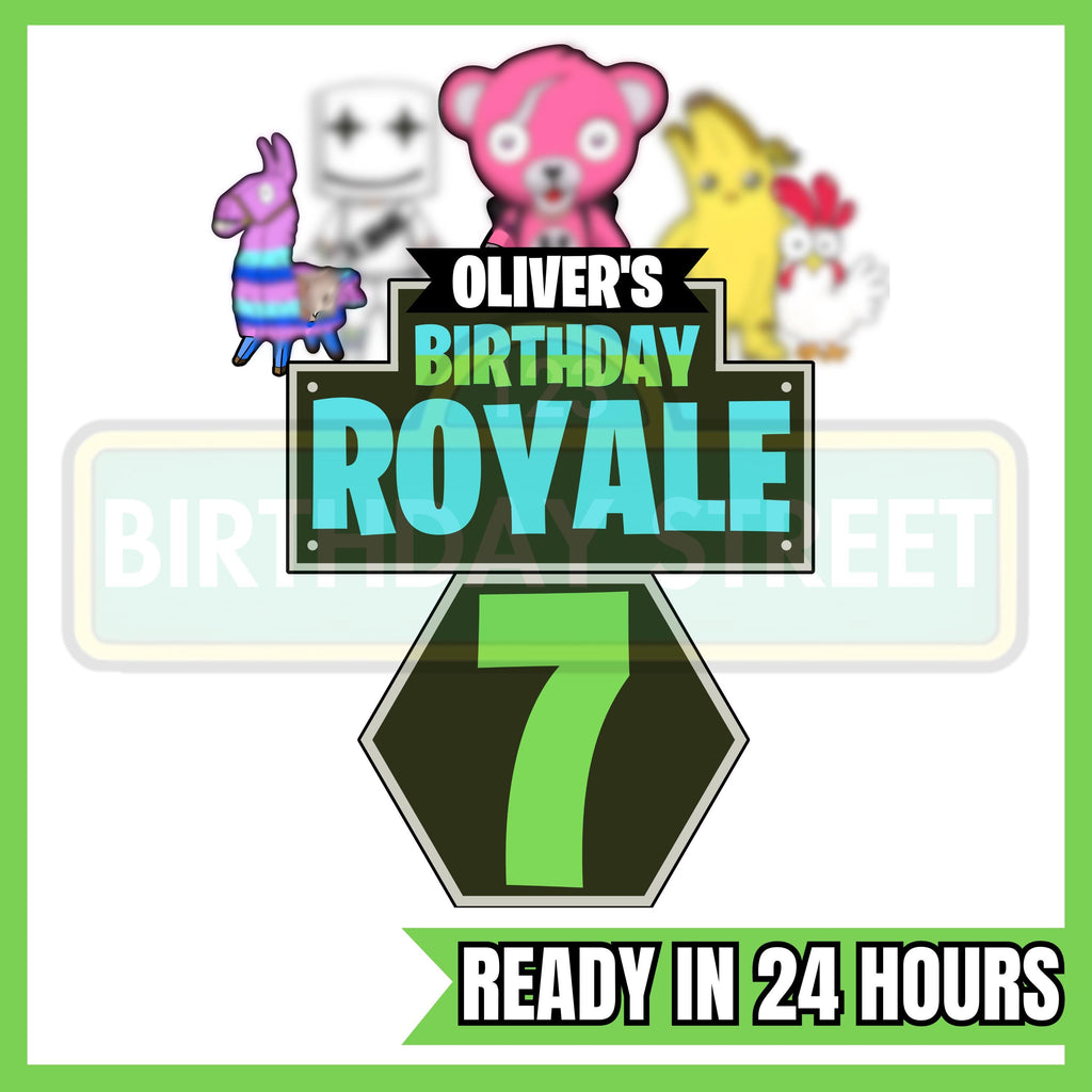 Custom Video Game Birthday Digital File PNG - Custom Name & Age File - Custom Battle Royale Birthday File - Digital File