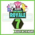 Custom Video Game Birthday Digital File PNG - Custom Name & Age File - Custom Battle Royale Birthday File - Digital File