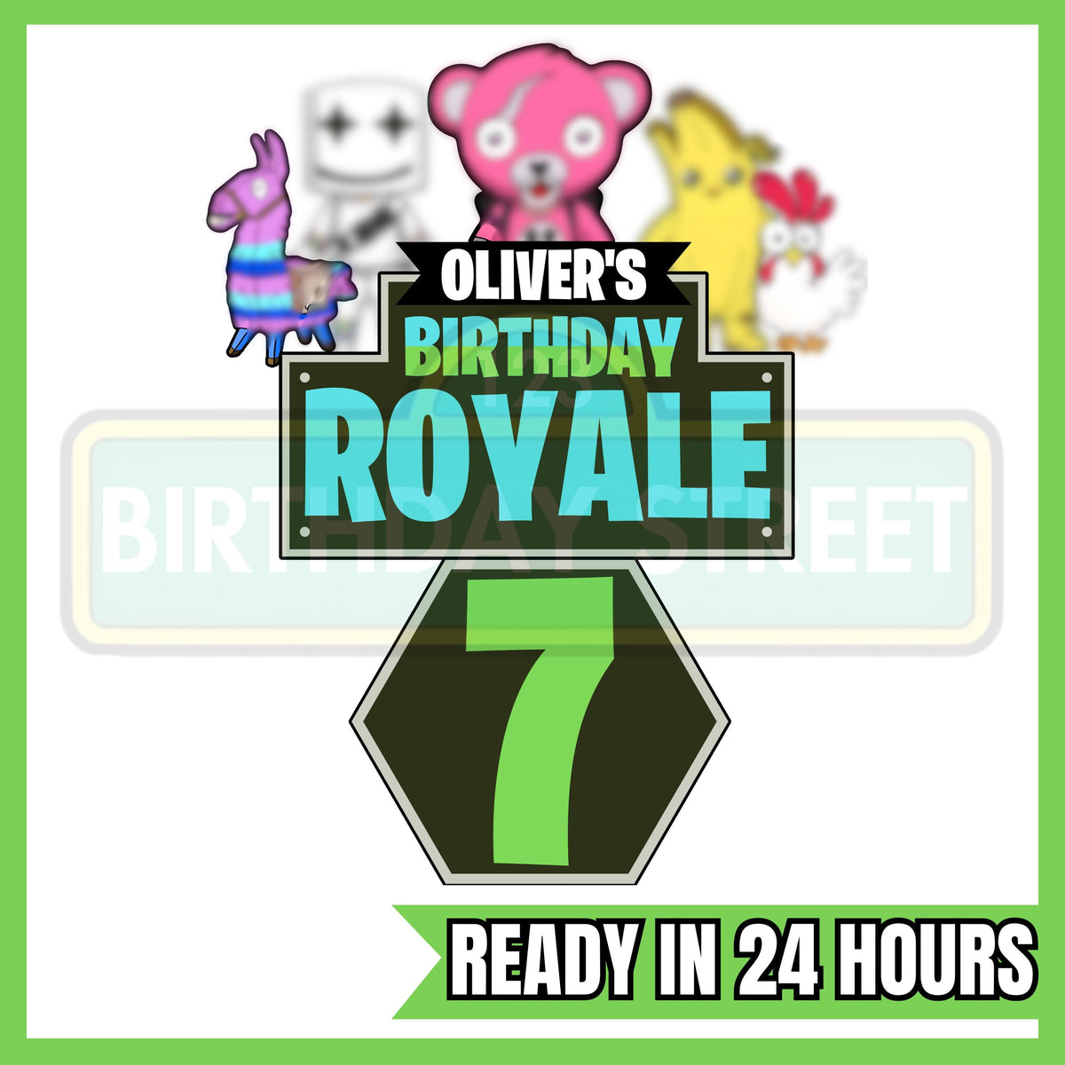 Custom Video Game Birthday Digital File PNG - Custom Name & Age File - Custom Battle Royale Birthday File - Digital File