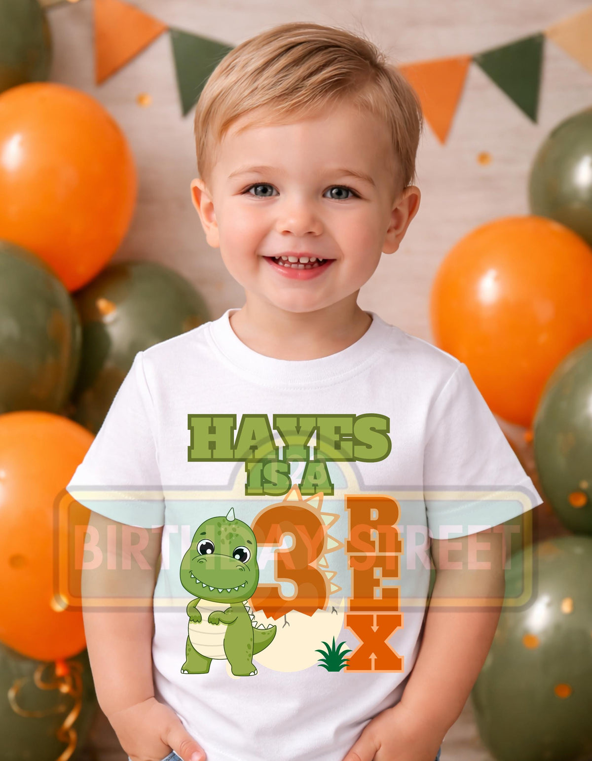 3 REX Custom Birthday Digital File PNG - Dino File - 3rd Birthday Digital Shirt File - Custom Name File - Dinosaur File - Digital File