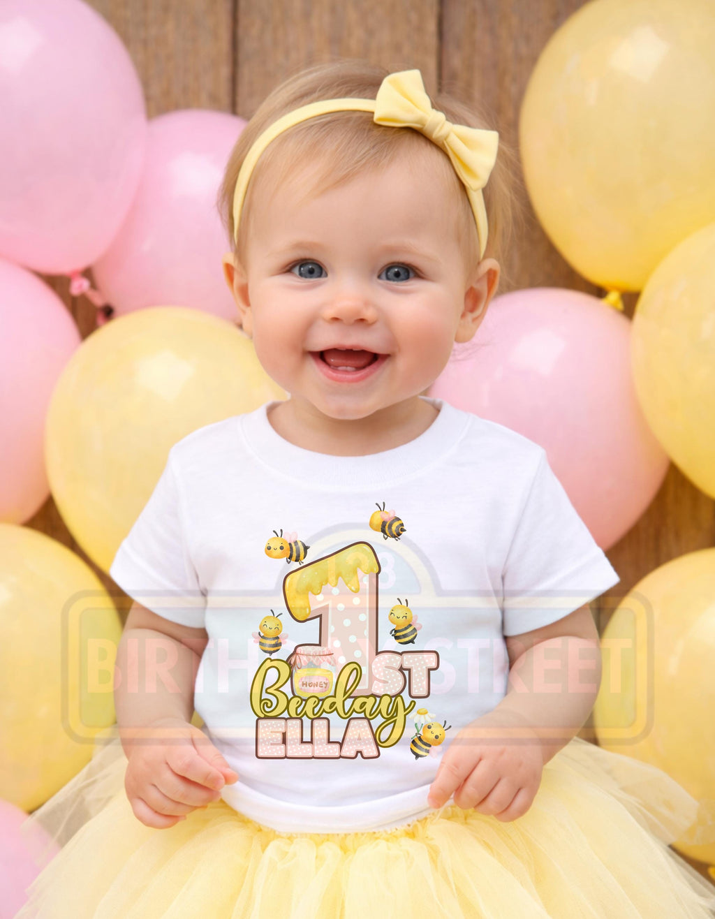Custom First Beeday Birthday Digital File PNG - 1st Birthday File - Bee Birthday File - Custom Name File - Digital File