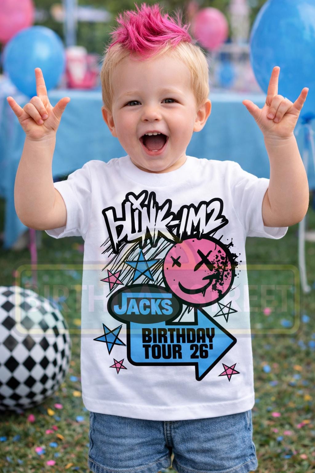 Pop Punk Birthday Shirt PNG – Blink-IM2 Inspired Birthday Design – Custom Name – DIY Birthday Shirt File – 2nd Birthday - Digital Download
