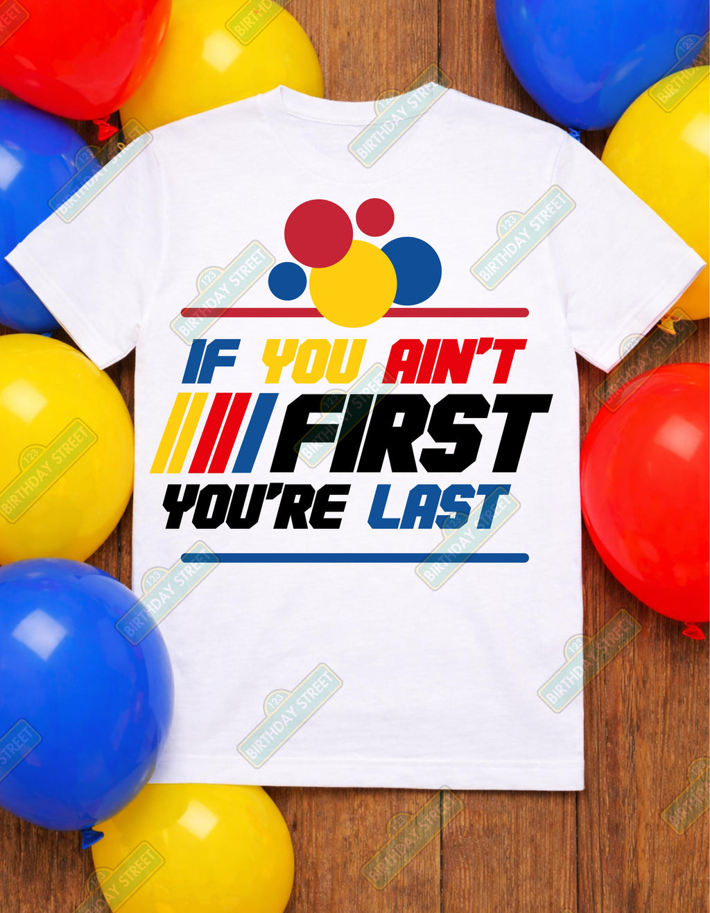 If You Ain't First You're Last - Pit Crew Birthday Family Shirts – Mommy Racing Team Shirt – Race Car Birthday Party Matching Family Tees