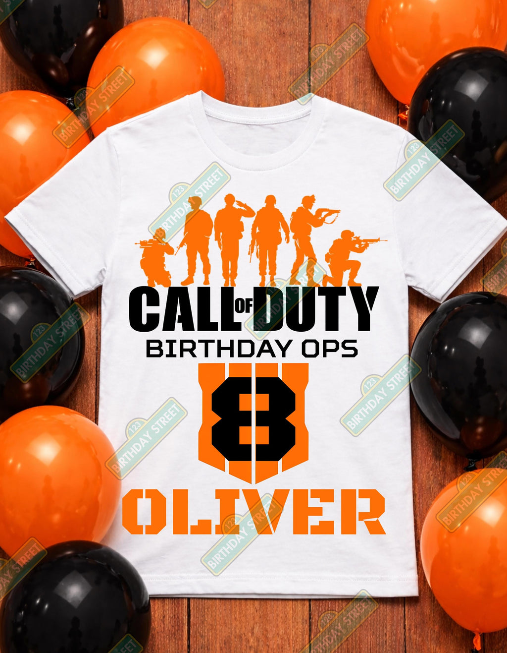 Custom Video Game Birthday Tee - Battle Royale Birthday Shirt - Custom Name & Age Birthday Shirt - Military Birthday Shirt - Army Shirt