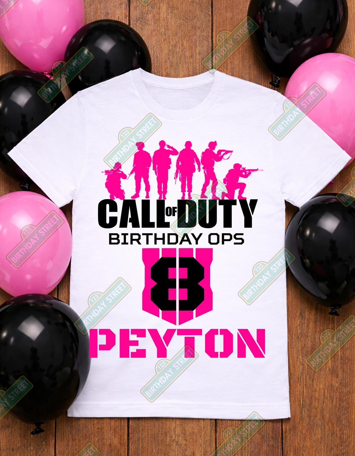 Custom Video Game Birthday Tee - Battle Royale Birthday Shirt - Custom Name & Age Birthday Shirt - Military Birthday Shirt - Army Shirt