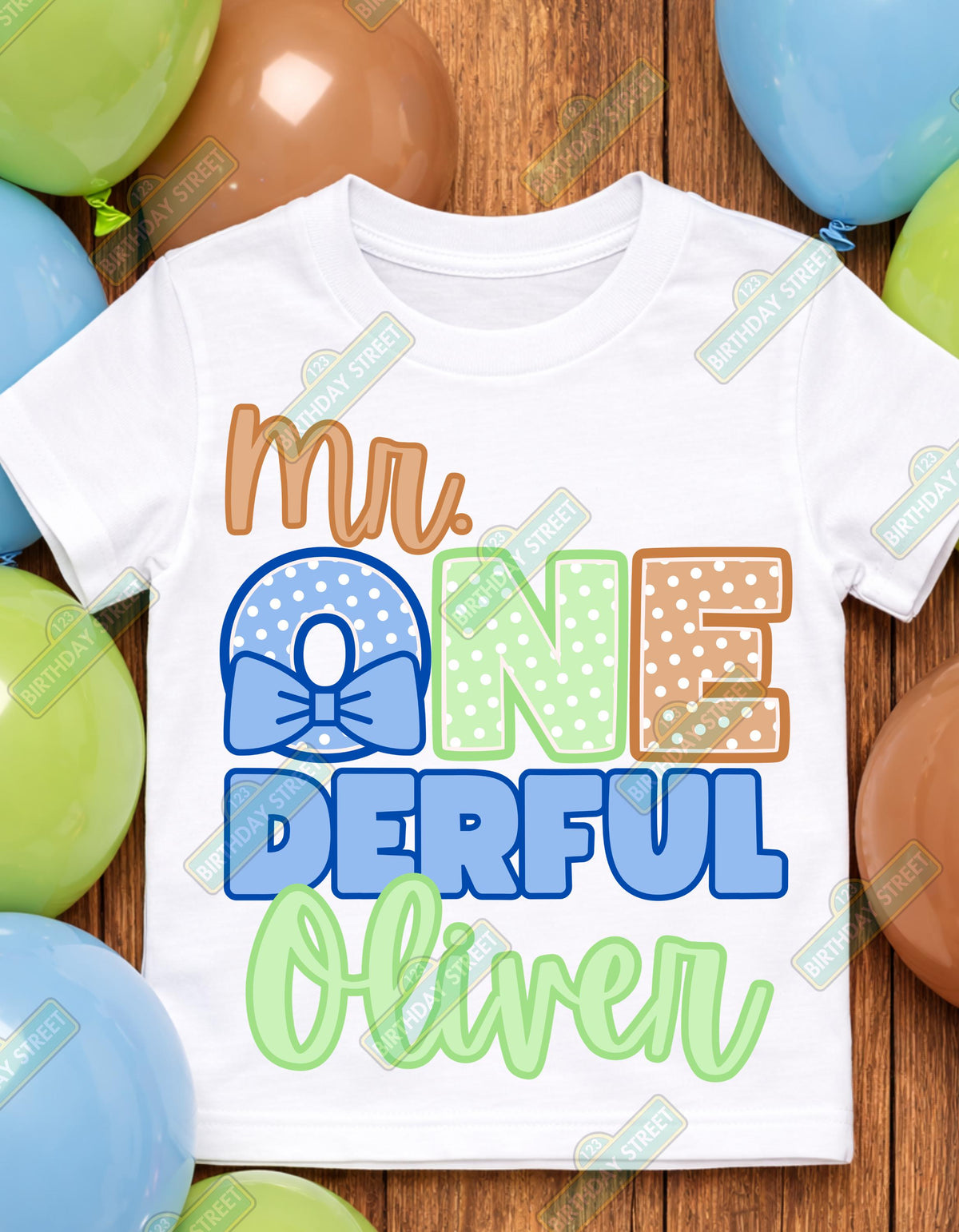 Custom Mr. ONEderful Tee/Onesie - Wonderful Shirt - Custom Name Shirt - 1st Birthday Shirt - Boy Birthday Shirt - Fun Birthday Shirt