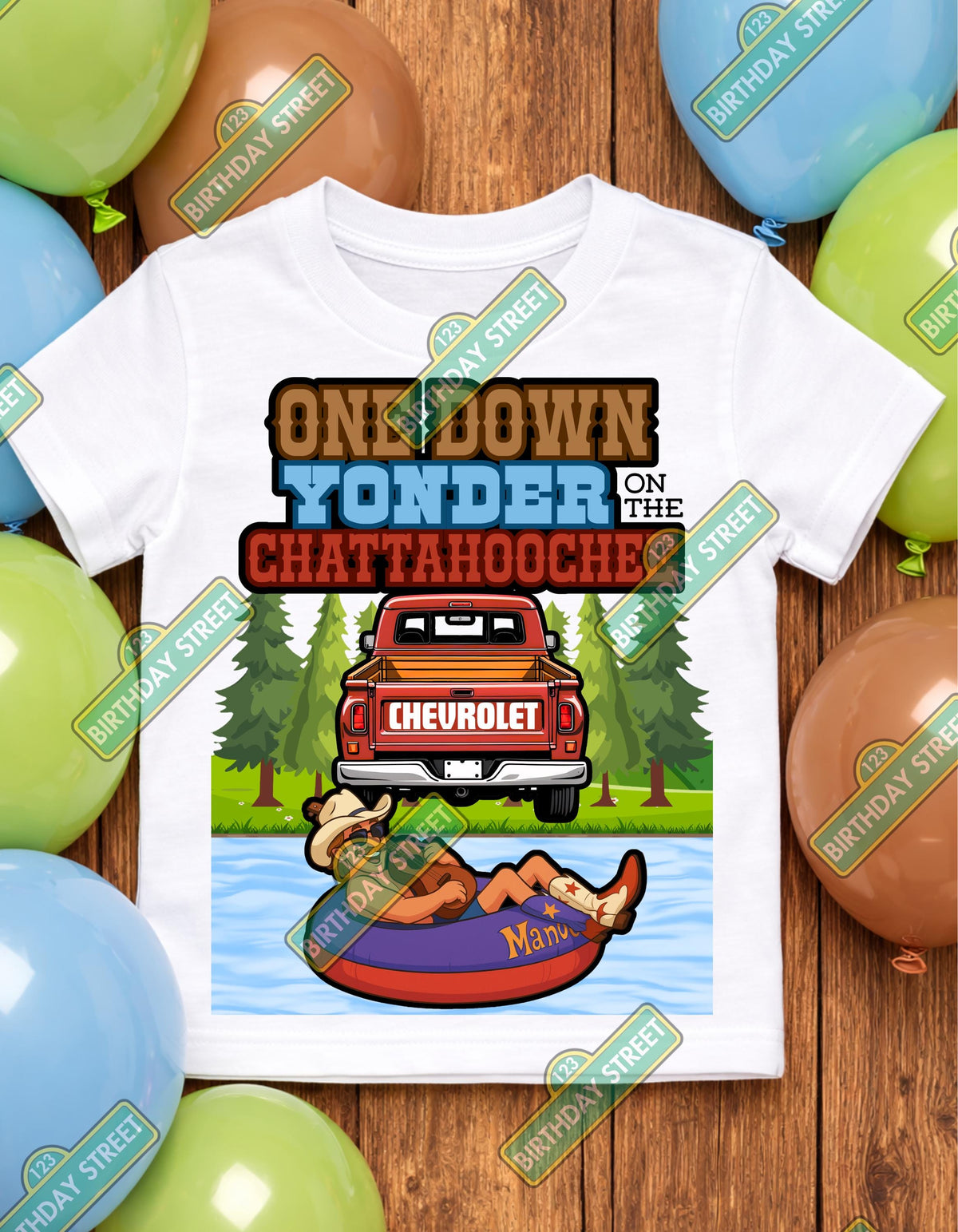 One Down Yonder Chattahoochee 1st Birthday Shirt – Custom Name First Birthday Tee – Country Music Birthday Outfit - Cowboy Birthday Shirt
