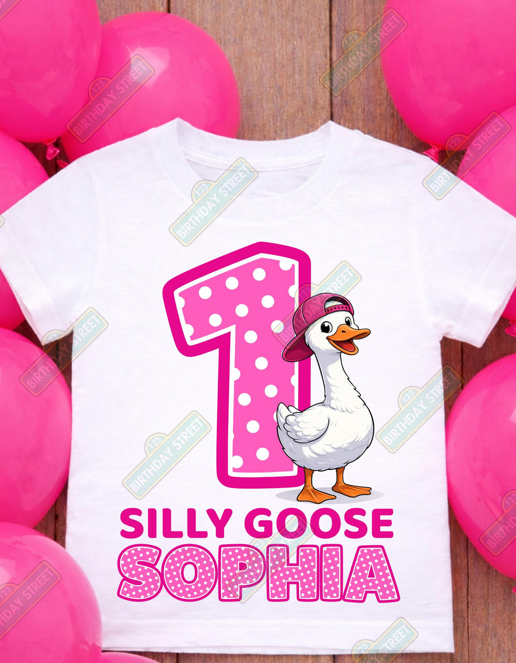 One Silly Goose First Birthday Tee - 1st Birthday Shirt - Animal Birthday - Custom Name Birthday - Funny Birthday - Birthday Pun Shirt