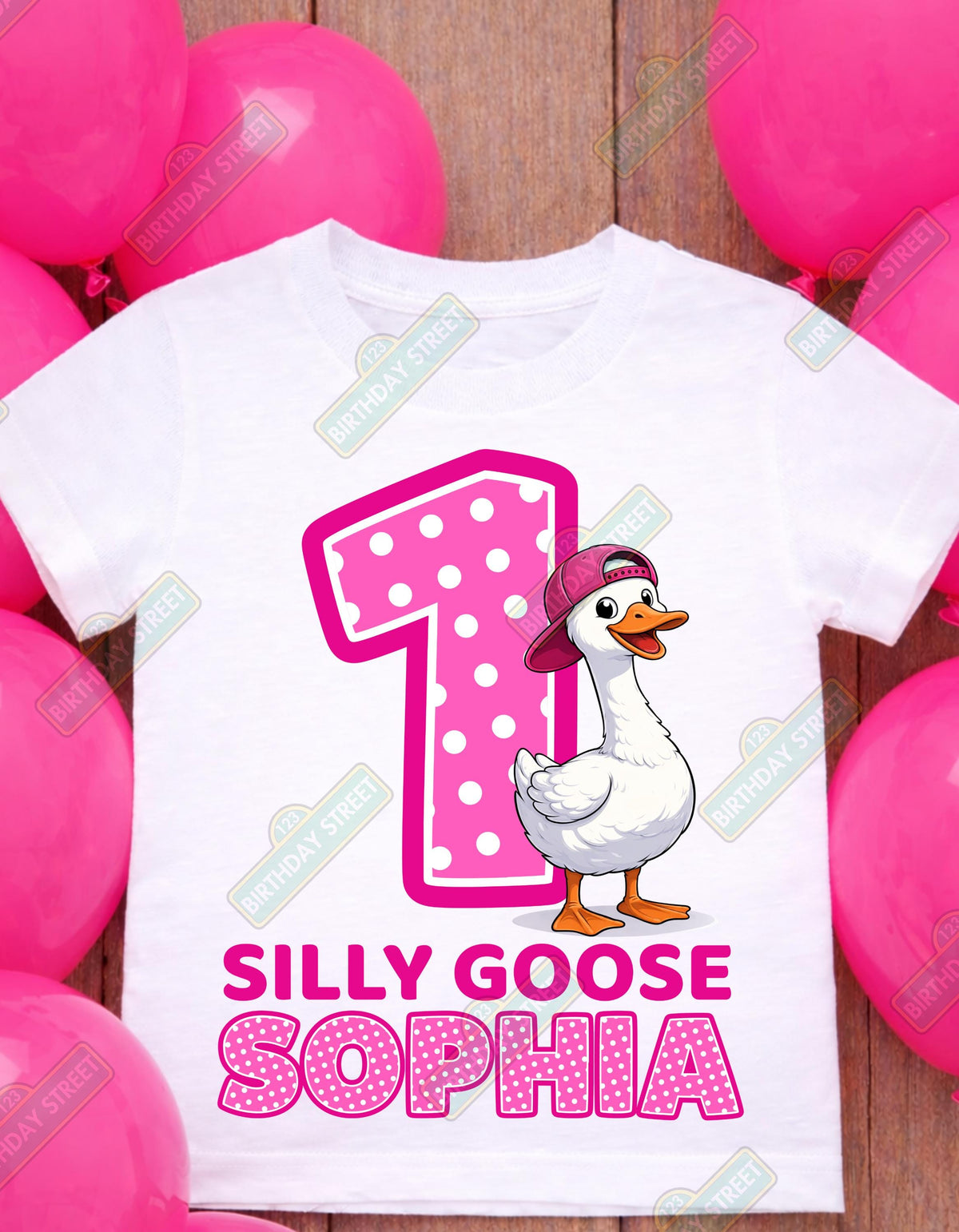 One Silly Goose First Birthday Tee - 1st Birthday Shirt - Animal Birthday - Custom Name Birthday - Funny Birthday - Birthday Pun Shirt