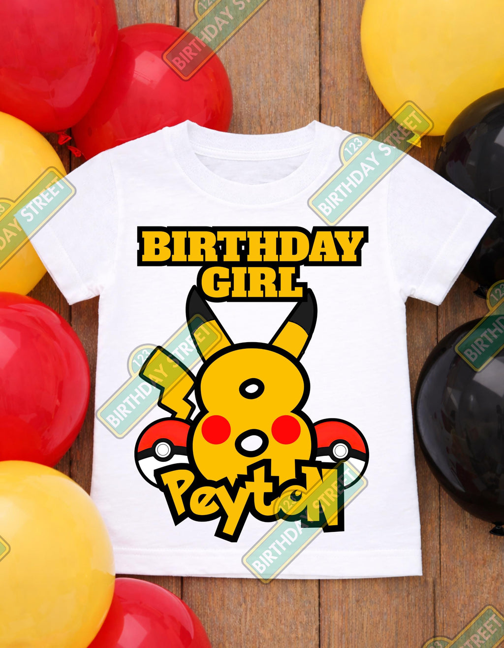 Custom Pocket Monster Birthday Tee - Custom Name & Age Birthday Shirt - Video Game Birthday Shirt - Card Game Birthday Shirt