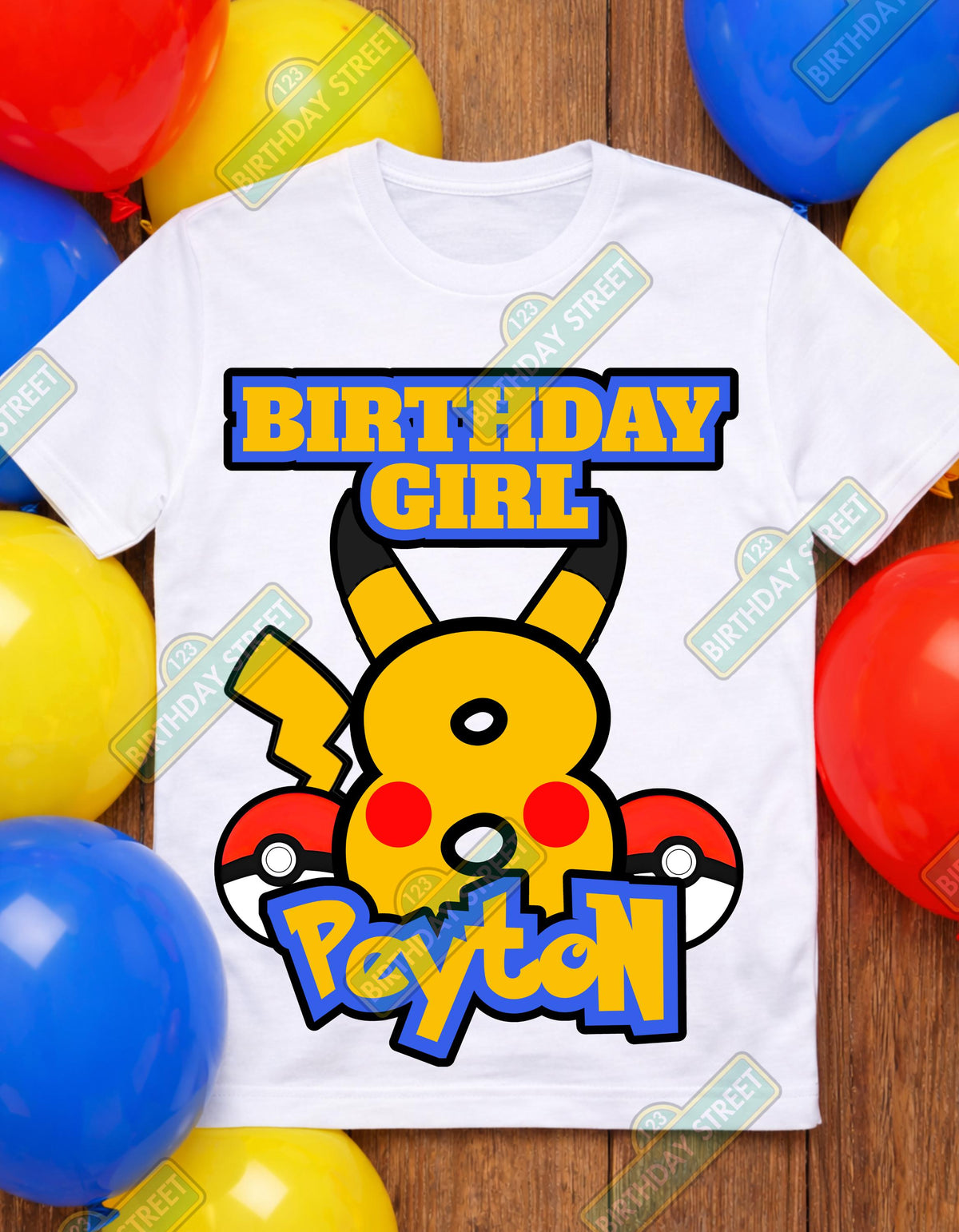 Custom Pocket Monster Birthday Tee - Custom Name & Age Birthday Shirt - Video Game Birthday Shirt - Card Game Birthday Shirt