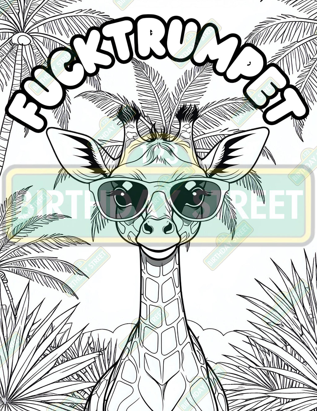 Swearing Coloring Book - Baby Animals Wearing Sunglasses with Swear Words - Print Your Own - 25 Pages