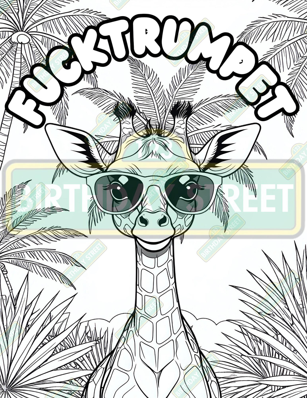 Swearing Coloring Book - Baby Animals Wearing Sunglasses with Swear Words - Print Your Own - 25 Pages