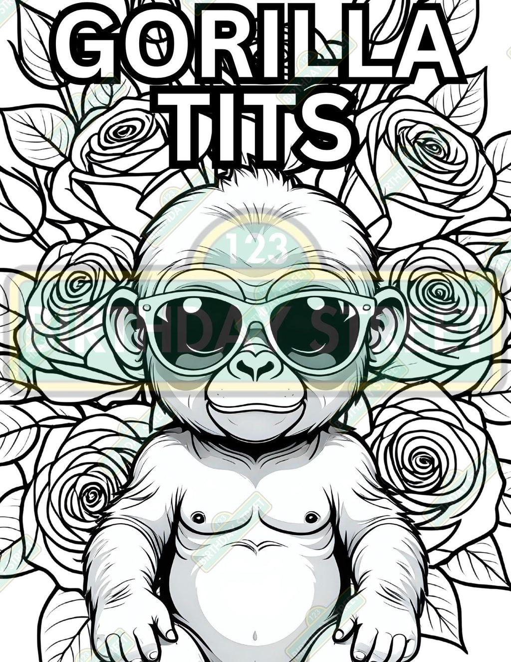 Swearing Coloring Book - Baby Animals Wearing Sunglasses with Swear Words - Print Your Own - 25 Pages