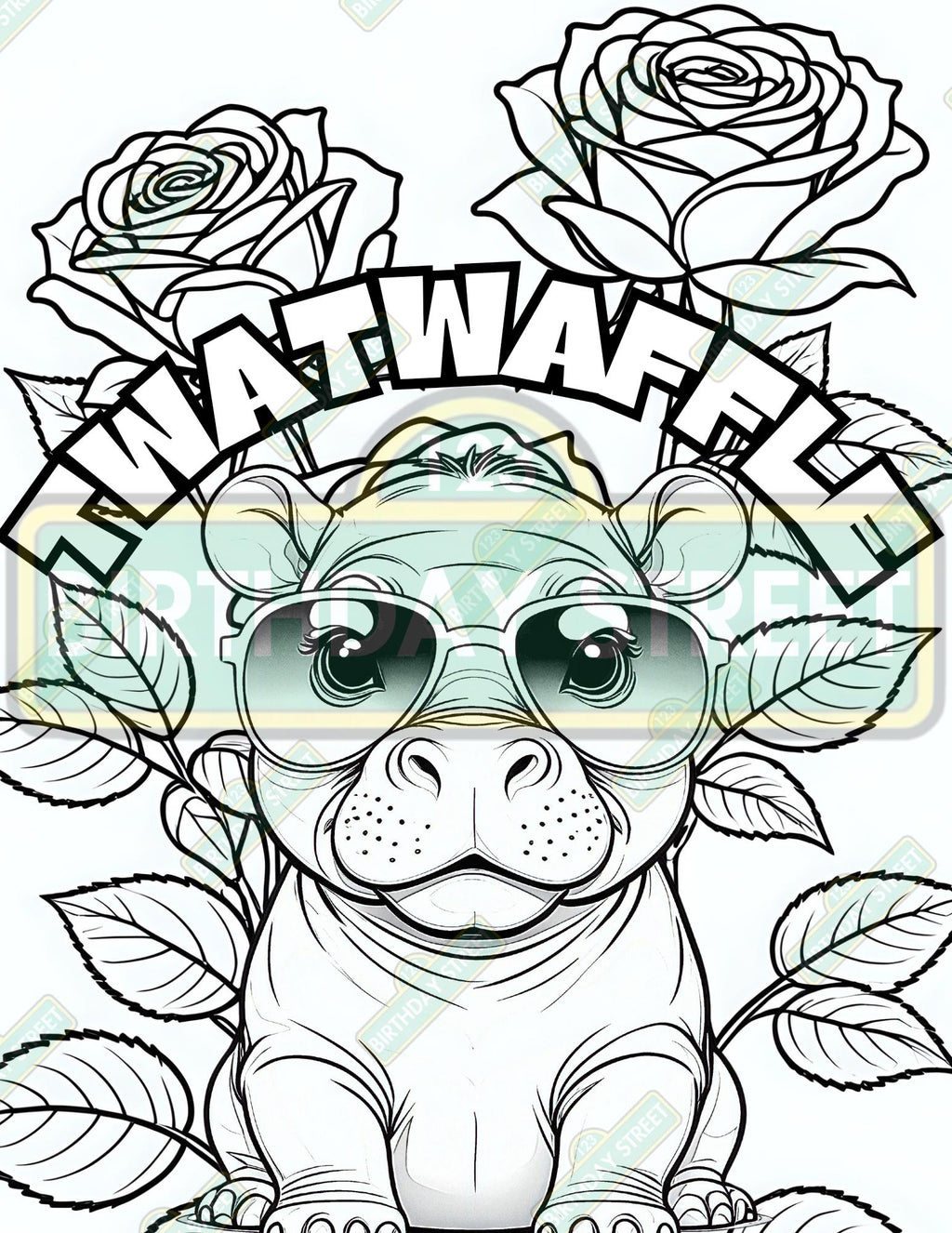 Swearing Coloring Book - Baby Animals Wearing Sunglasses with Swear Words - Print Your Own - 25 Pages