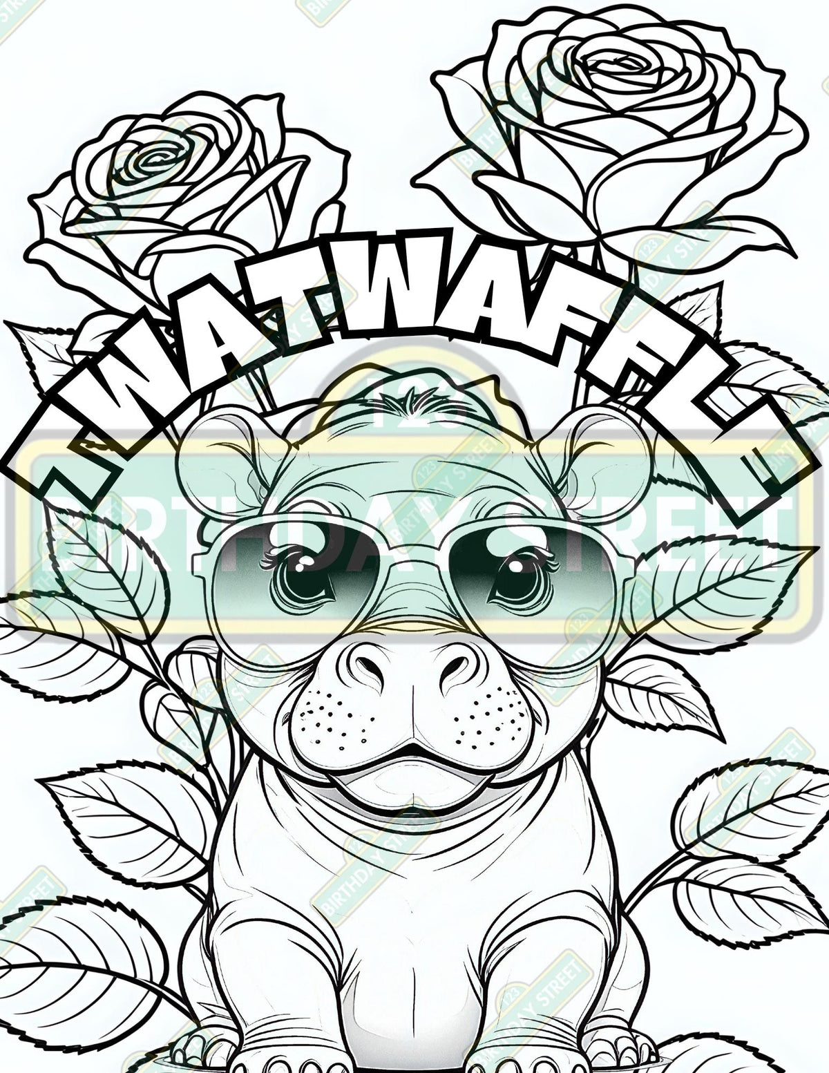 Swearing Coloring Book - Baby Animals Wearing Sunglasses with Swear Words - Print Your Own - 25 Pages