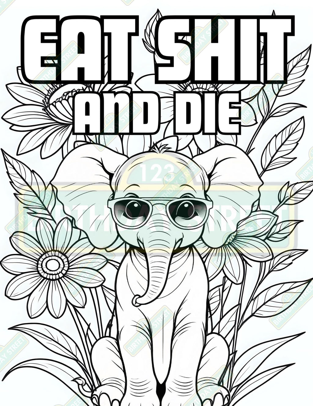 Funny Animal Coloring Book Bundle 2 | 25 Sweary Coloring Pages | Adult Coloring Printable | Cute Animals with Attitude | Stress Relief Gift