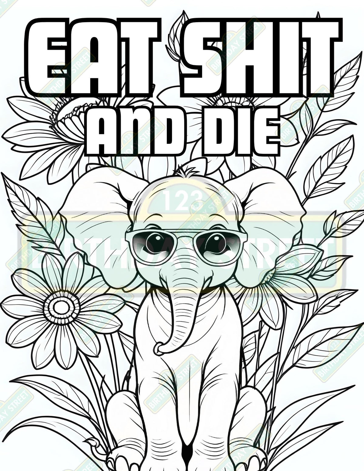Funny Animal Coloring Book Bundle 2 | 25 Sweary Coloring Pages | Adult Coloring Printable | Cute Animals with Attitude | Stress Relief Gift