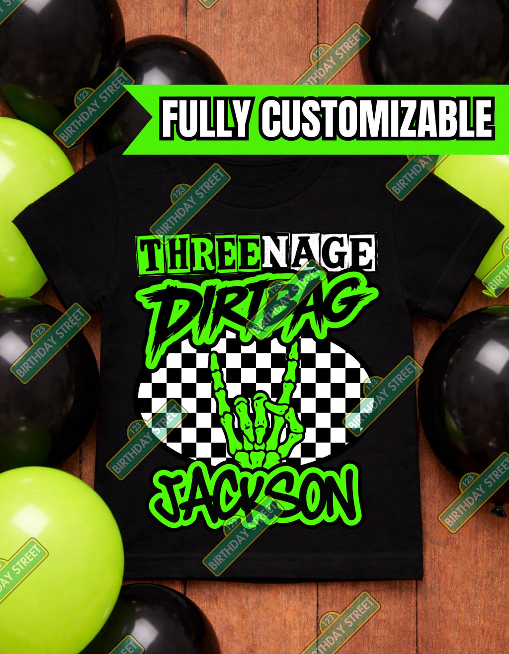 Threenage Dirtbag Birthday Tee - Threenager Birthday Shirt – 3rd Birthday Shirt – Funny Three Year Old Birthday Tee - Threenage Dirtbag Baby