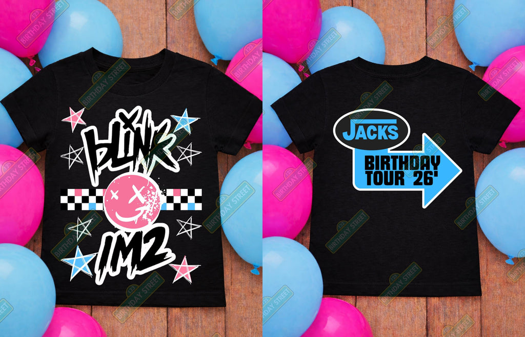 Blink-IM2 Inspired Birthday Shirt – Custom Name Tee – Pop Punk Birthday Shirt – 2nd Birthday Tee – Rocker Shirt - Custom Party Shirt