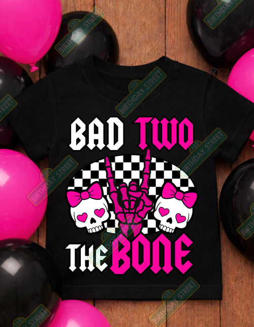 Bad Two The Bone Birthday Shirt, 2nd Birthday Outfit, Two Years Old Shirt, Rocker Toddler Shirt, Second Birthday Boy Girl Shirt, Custom