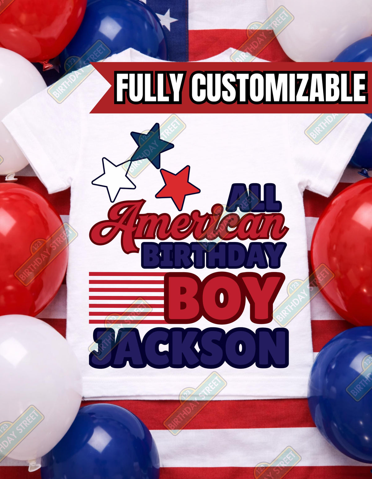 All American Birthday Boy Shirt – Red White and One Two – Patriotic Birthday Outfit – USA Birthday Tee – 1st 2nd Birthday Shirt Boy