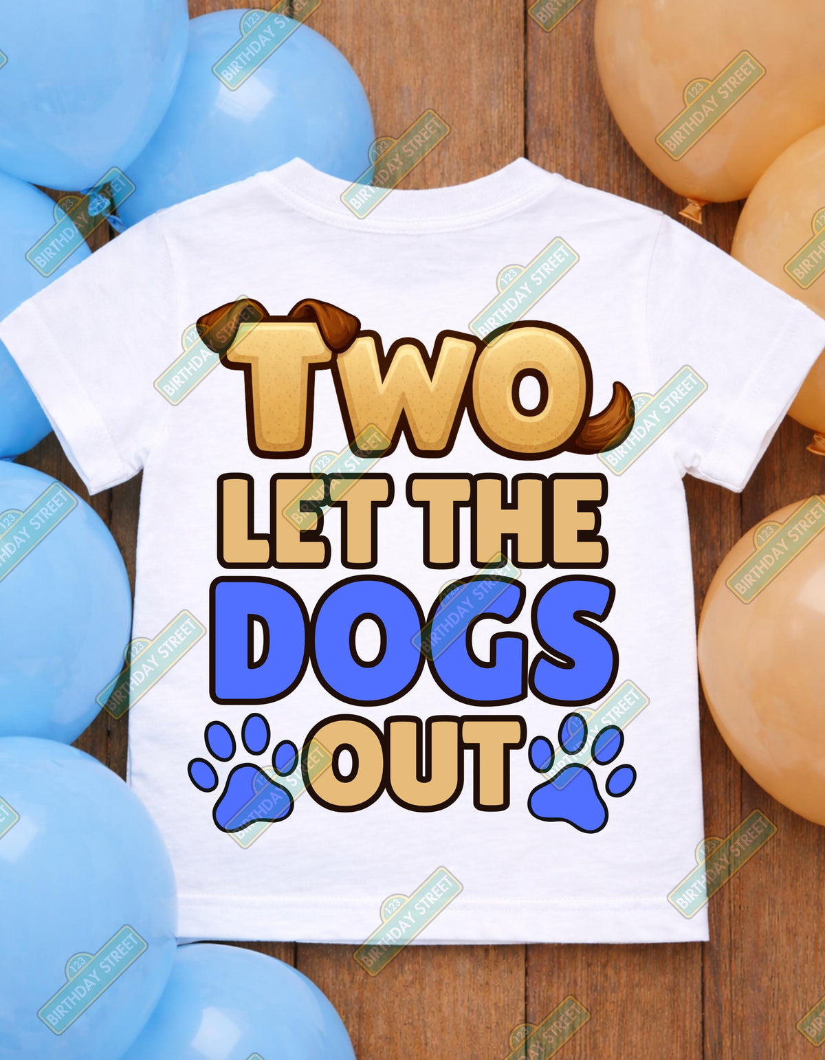 Two Let The Dogs Out Birthday Shirt, 2nd Birthday Dog Theme Shirt, Puppy Birthday Outfit, Custom Name Toddler Shirt, Boy Girl 2nd Birthday T