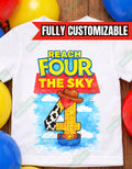 Reach FOUR the Sky Custom Birthday Tee - 4th Birthday Shirt - Custom Name Shirt - Cowboy Birthday Shirt - Sheriff Birthday Shirt
