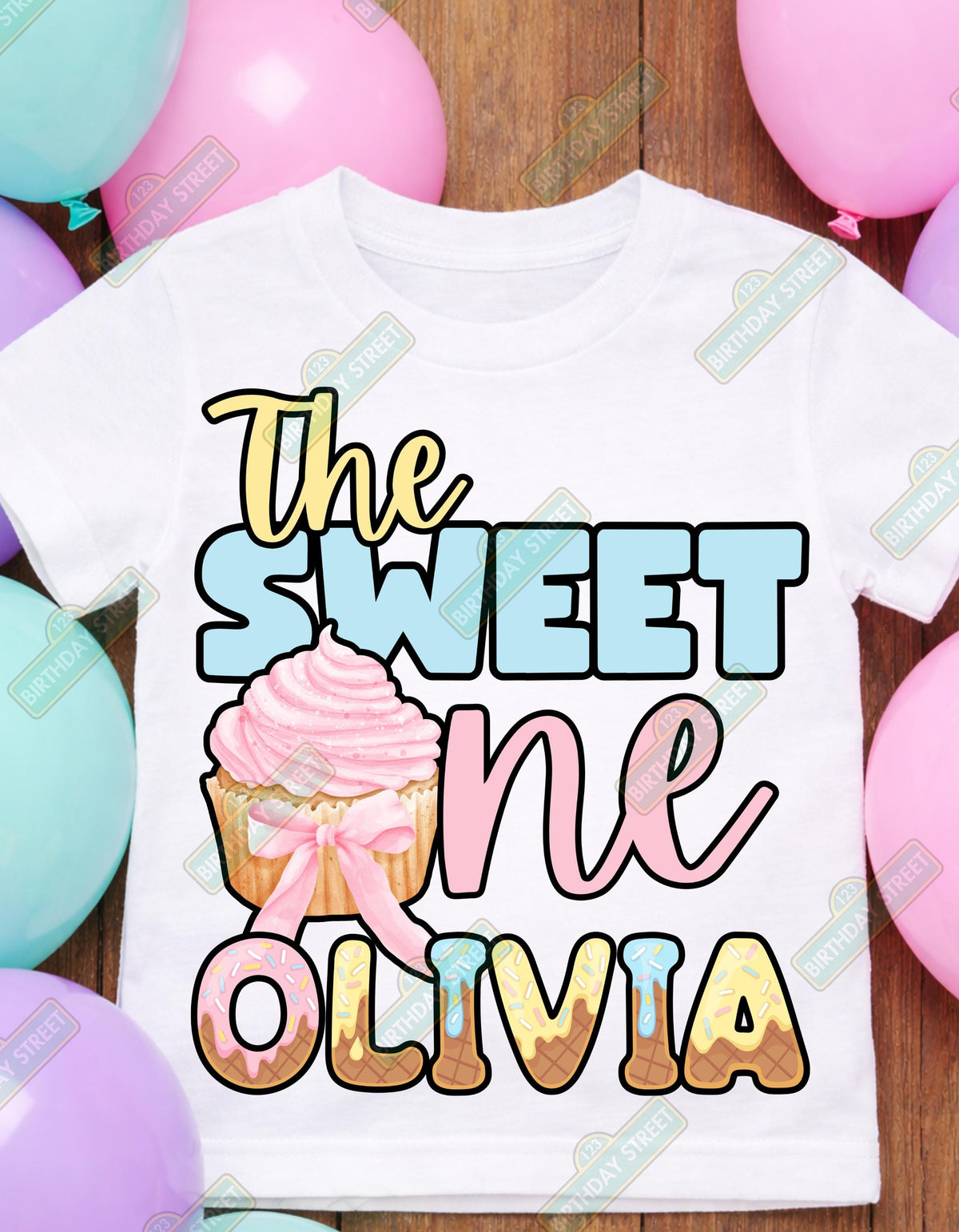 The Sweet One Custom First Birthday Tee and Onesie - Cupcake Shirt - Donut Shirt - Berry Shirt - 1st Birthday Shirt - Custom Name Shirt