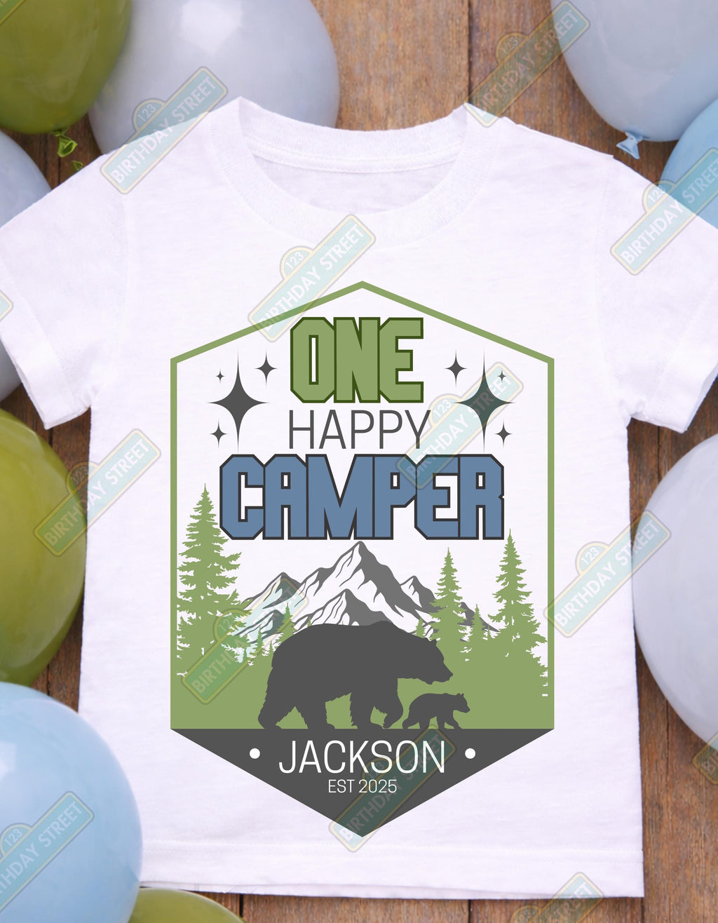 Custom ONE Happy Camper Tee - Custom First Birthday Shirt - Camping Shirt - Outdoor Birthday Shirt - Nature Birthday Shirt - 1st Birthday