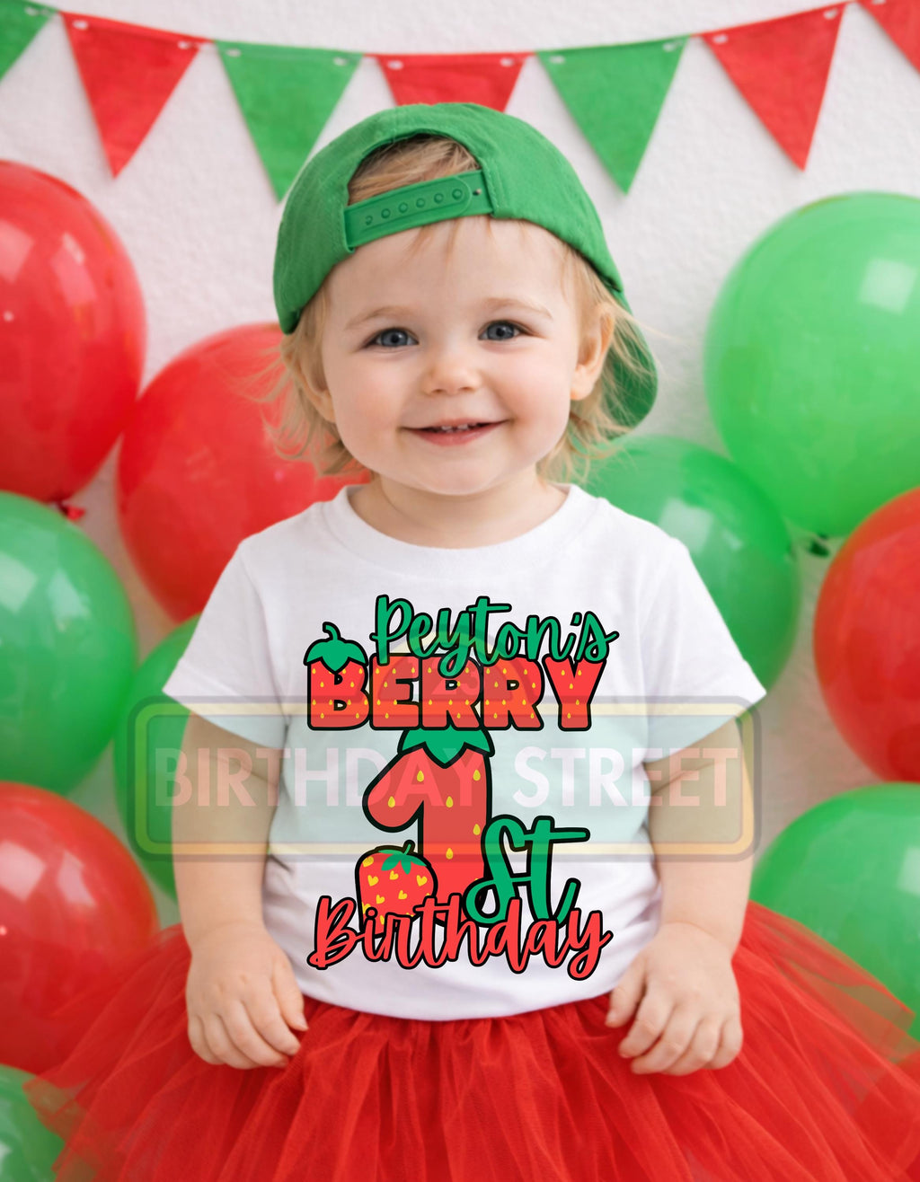 Berry First Birthday Tee or Onesie - 1st Birthday Shirt - Fruit Birthday Shirt - Strawberry Birthday Shirt - Custom Name Shirt