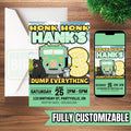 Custom Garbage Truck Birthday Invite - Garbage Truck Birthday Invitation - Trash Truck Birthday Invite - Digital - Printable