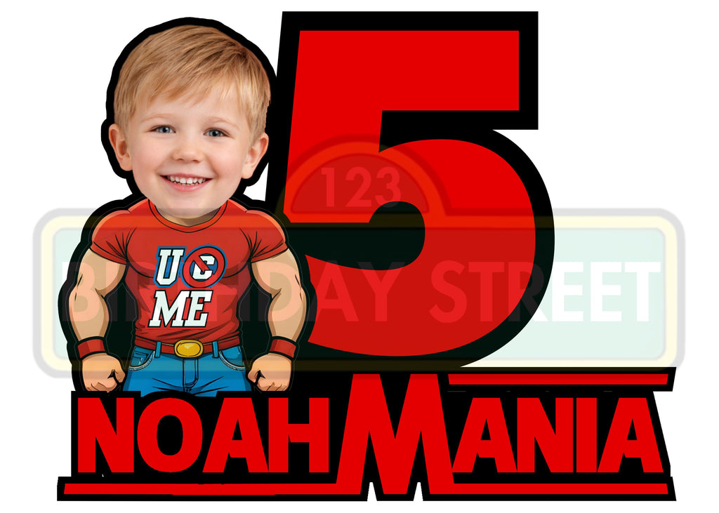 Custom Wrestling Cake Topper – Personalized Name & Age – Wrestling Birthday Party Decoration – Printable Digital Cake Topper