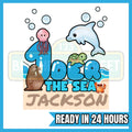 Custom Oneder the Sea Birthday File PNG - Under the Sea File - Custom Name & Age File - Ocean Birthday File - Marine Birthday File - Digital