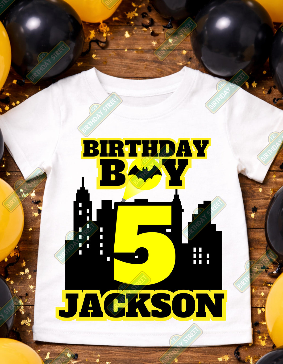 Custom Superhero Birthday Tee PNG File - Custom Superhero Shirt File - Custom Name and Age File - Digital