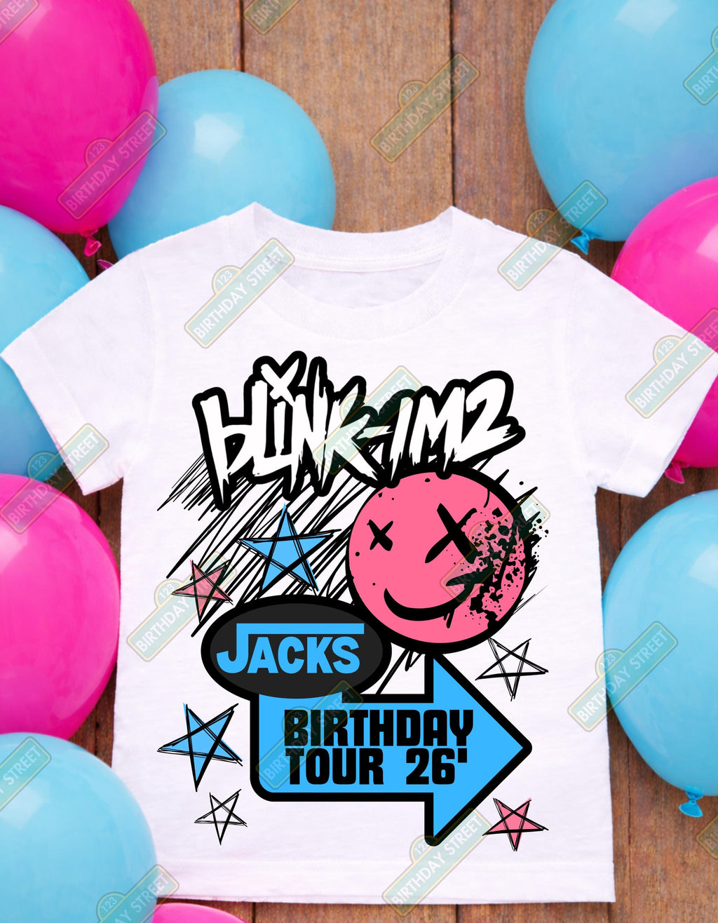 Pop Punk Birthday Shirt PNG – Blink-IM2 Inspired Birthday Design – Custom Name – DIY Birthday Shirt File – 2nd Birthday - Digital Download