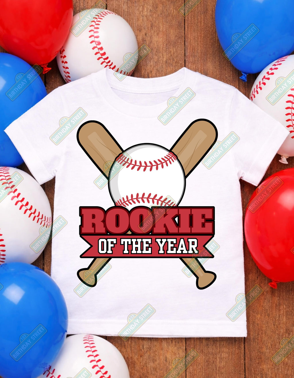 Rookie of the Year Custom Baseball Birthday Tee - 1st Birthday Shirt - Baseball Shirt - Custom Name Shirt - Custom Birthday Shirt